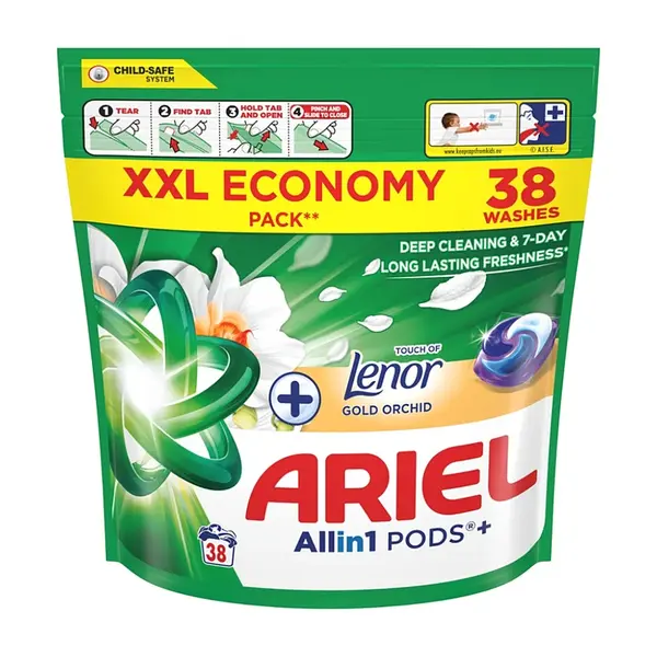 ARIEL Kapsle na praní Gold Orchid +Lenor 38 kusů