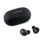 Bezdrátová sluchátka do uší Guess Grained Classic Logo černá barva