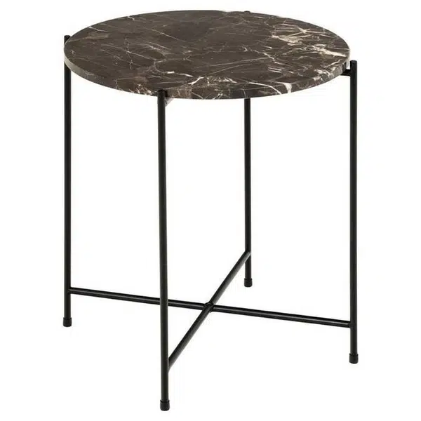 XXXL ODKLÁDACÍ STOLEK, hnědá, tmavě hnědá, kámen, 42/42/45 cm