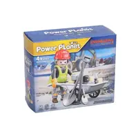 Figurka dělník s kolečkem, stavebnice 8,5cm