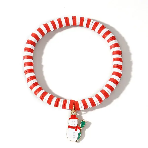 Christmas 304 Stainless Steel Enamel Charm Bracelets