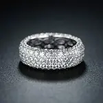 Brass Micro Pave Clear Cubic Zirconia Finger Rings