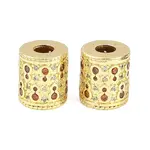 Brass Micro Pave Cubic Zirconia European Beads