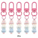 5Pcs Rabbit Resin Pendant Decorations