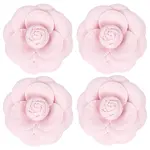 4Pcs Cloth Art Camelia Brooch Pins
