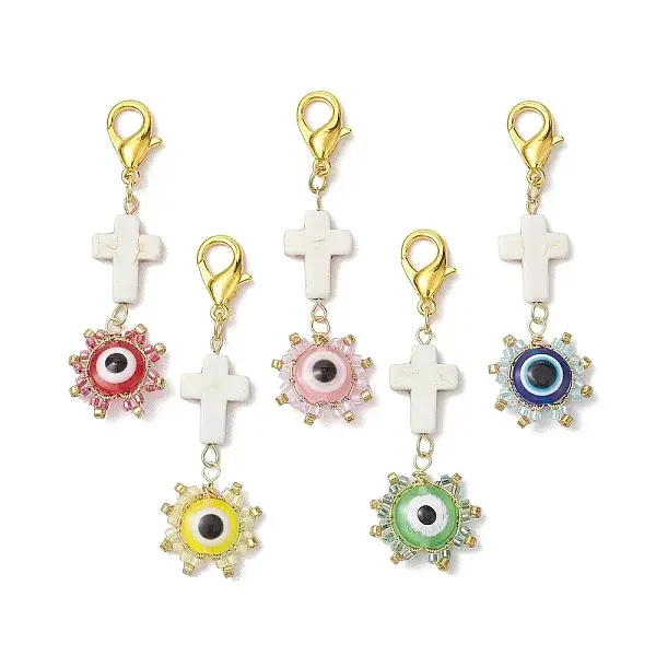 Evil Eye Glass & Resin Pendant Decoration