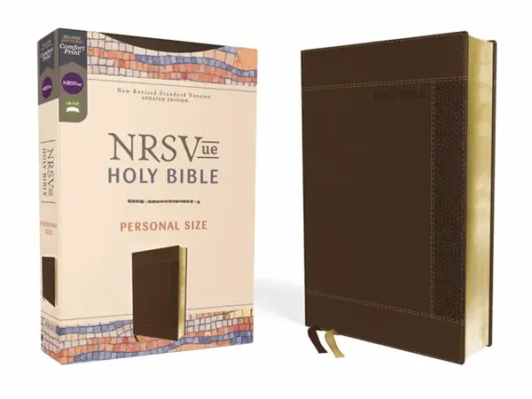 NRSVue, Holy Bible, Personal Size, Leathersoft, Brown, Comfort Print - Zondervan