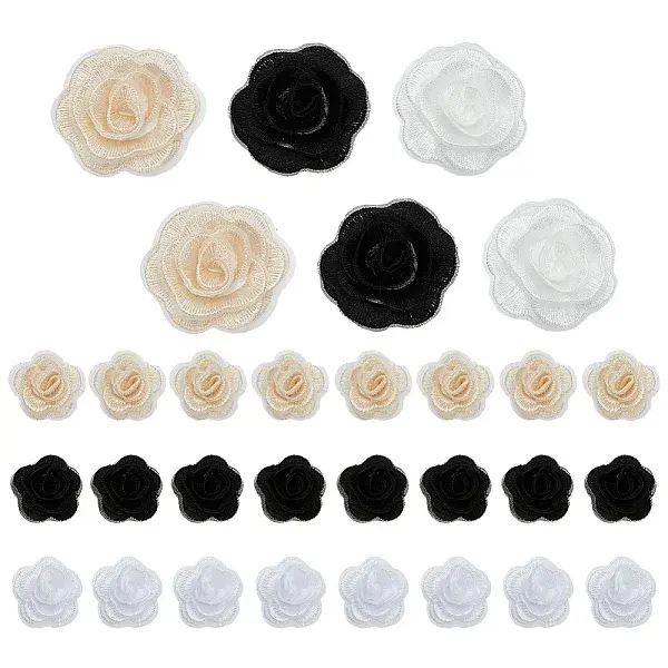 30Pcs Polyester Embroider Thread Iron on/Sew On Patches