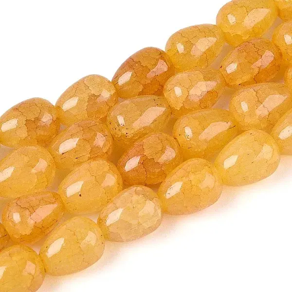 Baking Painted Crackle Glass Beads Strands