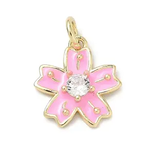 Brass Pave Clear Cubic Zirconia Pendants