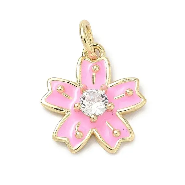 Brass Pave Clear Cubic Zirconia Pendants