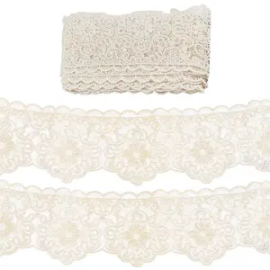 5 Yards Polyester Flower Embroidery Lace Trim