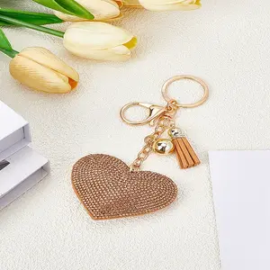 1Pc Cloth Rhinestone Heart Pendant Decorations