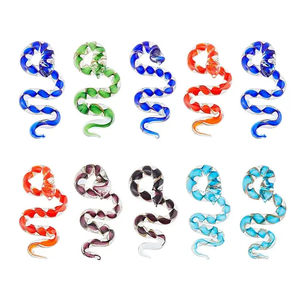 10Pcs Handmade Lampwork Big Pendants