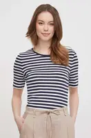 Tričko Gant tmavomodrá barva