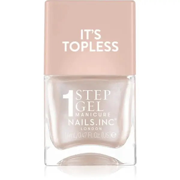 Nails Inc. It’s Topless gélový lak na nechty pre dlhotrvajúci efekt odtieň Simone 14 ml