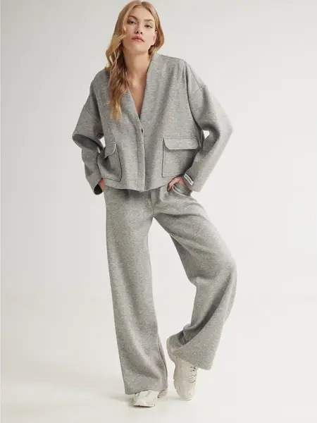 4TAILORS Nohavice 'Snug'  sivá