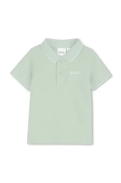 Dětská bavlněná polokošile BOSS