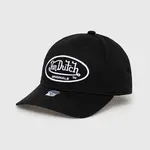 Bavlněná baseballová čepice Von Dutch černá barva, s aplikací