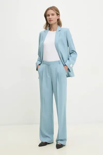 Kalhoty s příměsí vlny Calvin Klein