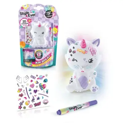 Style4Ever Mini Deco svítící figurka - jednorožec fialový