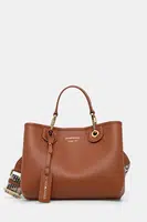 Kabelka Emporio Armani hnědá barva