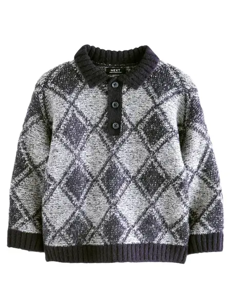 Next Sveter  námornícka modrá / biela