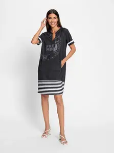 heine Šaty  čierna / biela