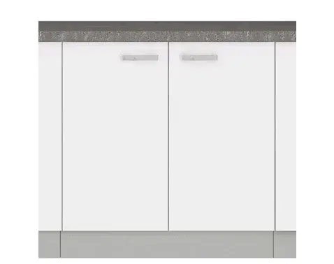 Dolná kuchynská skrinka Bianka 80D, 80 cm, biely lesk%