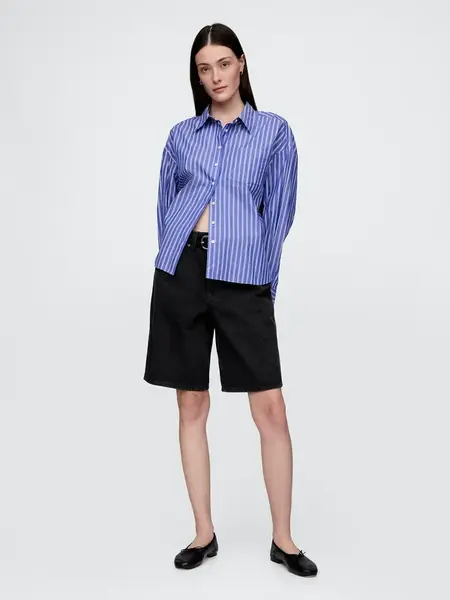 GAP Džínové kraťasy Mid Rise Longline - Dámské