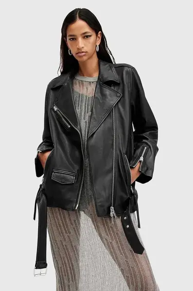 Kožená bunda AllSaints BILLIE