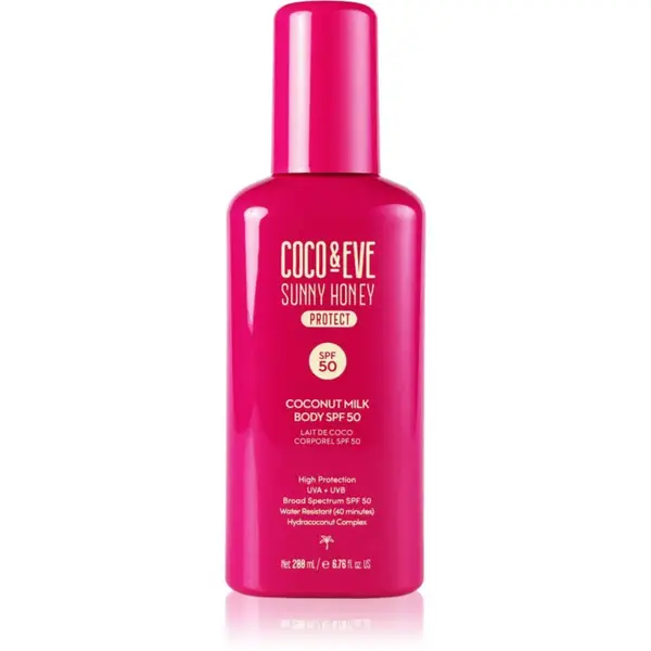 Coco & Eve Sunny Honey Coconut Milk Body SPF50 opalovací tělové mléko SPF 50 200 ml