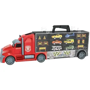 1:16 Ťahač s autami a vrtuľníkom 55 cm