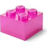 LEGO úložný box 4 s vekom - trblietavá ružová