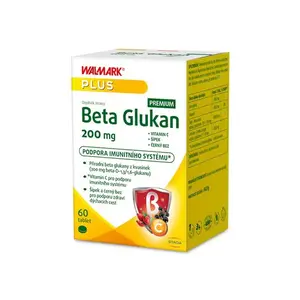 Walmark Beta Glukan 200 mg, betaglukan + vitamin C, šípek a černý bez, podpora imunity 60 tablet