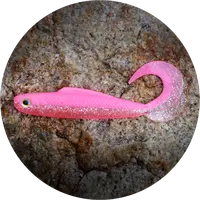 Redbass gumová nástraha twister kixter pink g uv - xx 155 mm