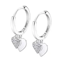 Lotus Silver Prekrásne strieborné náušnice kruhy s príveskami Trendy LP3274-4 / 1