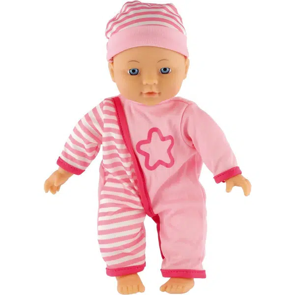 Teddies Bábika bábätko 30 cm s mäkkým telom ružová