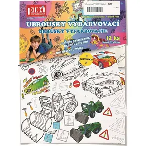 Pexi Obrúsky vyfarbovacie Autá 12 ks