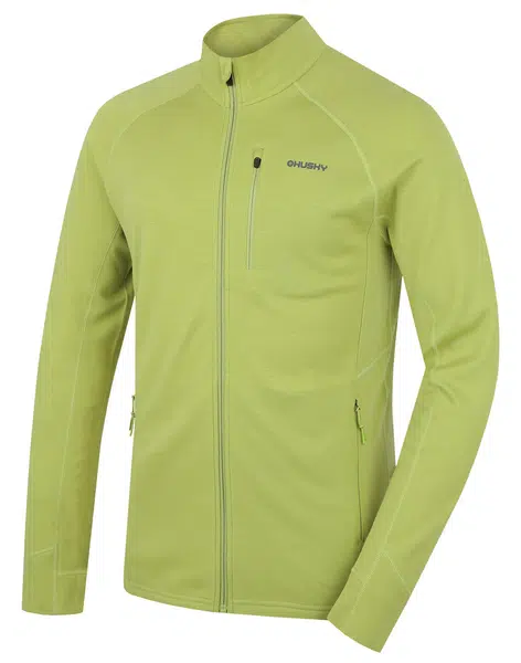 Husky Alou M XXL, bright green Pánská mikina z merino vlny