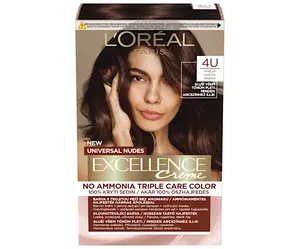 Permanentní barva Loréal Excellence Universal Nudes 4U hnědá - L’Oréal Paris + dárek zdarma