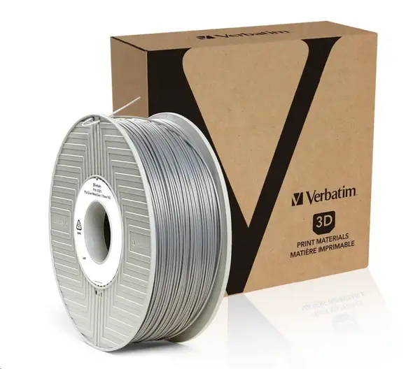 Verbatim 55319 (55275) 3D Filament, PLA, 1.75mm, 1kg, silver/metal grey