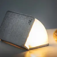 Rozkládací světlo "Smart Book" mini, šedá látka - Gingko