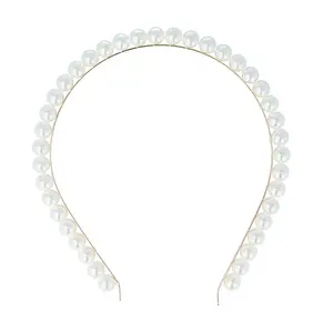 Čelenka do vlasů s perlami Eurostil Professional - zlatá,  2 ks (06940) + dárek zdarma