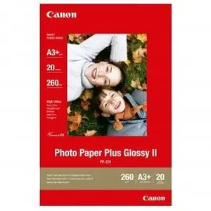 Canon Photo Paper Plus Glossy PP-201 2311B021, 275 g/m2, A3+, 20ks, lesklý, inkoustový, bílý, foto papír
