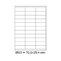 Samolepicí etikety 70 x 25,4 mm, 33 etiket, A4, 100 listů
