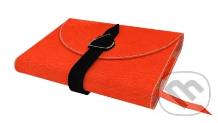 Variabilný obal na knihu z pravej kože so sponou (Červená tehlová)