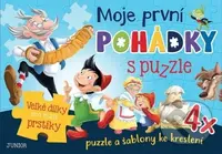 Moje první pohádky s puzzle (4x puzzle a šablony ke kreslení, Velké dílky pro malé prstíky) - kniha z kategorie Pohádky