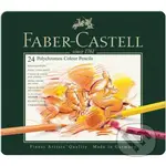 Farebné ceruzky Faber-Castell Polychromos - plechová krabička, 24 farieb