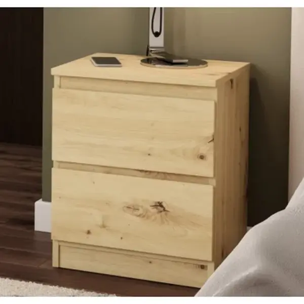 Skříňka/noční stolek Carlos 40 cm, dub artisan, 2 zásuvky